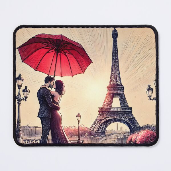 Item preview, Romantic Embrace Under Parisian Skies designed and sold by inkNext.