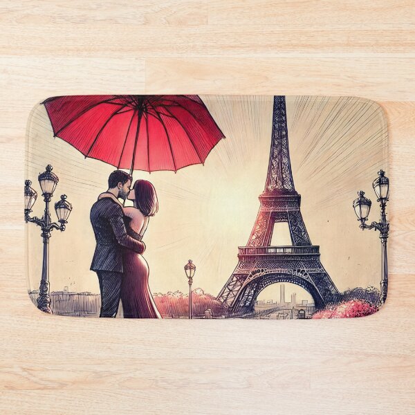 Item preview, Romantic Embrace Under Parisian Skies designed and sold by inkNext.
