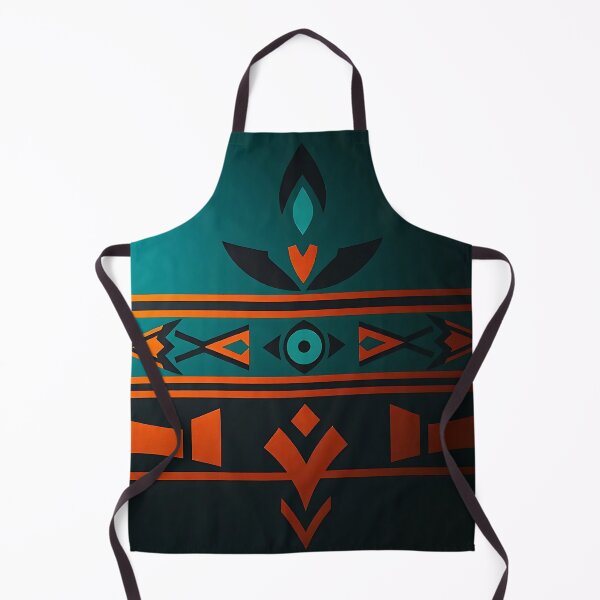 Item preview, Tribal Art Pattern in warm terracotta and cool teal. designed and sold by FestivityFinds.