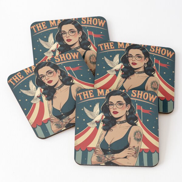 Item preview,  The Magic Show rustic Magic Circus Poster with beautiful Tattooed Girl designed and sold by Vintage Designs +.