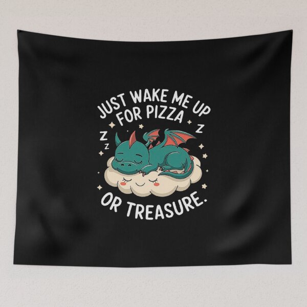 Item preview, Adorable Sleeping Dragon - Fantasy Art for Treasure and Pizza Lovers designed and sold by love3617.