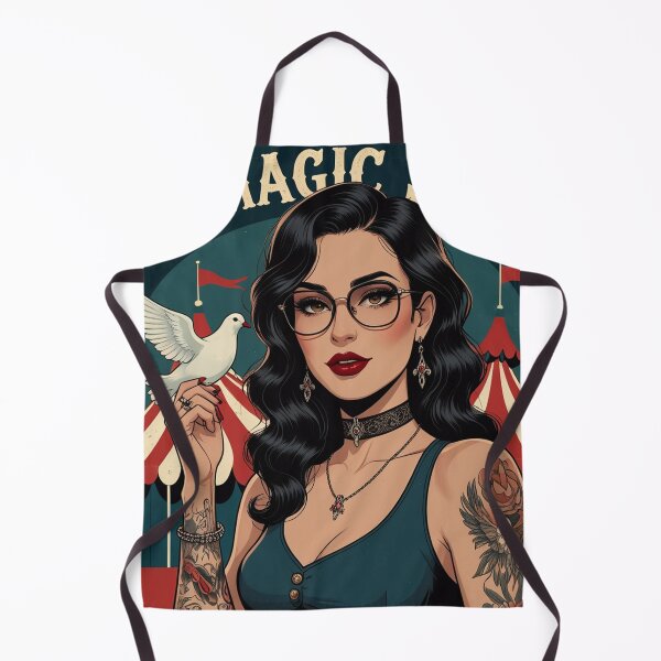 Item preview,  The Magic Show rustic Magic Circus Poster with beautiful Tattooed Girl designed and sold by Vintage Designs +.
