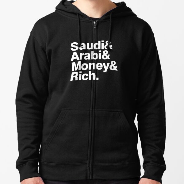 Arabie saoudite argent riche Veste zippée à capuche