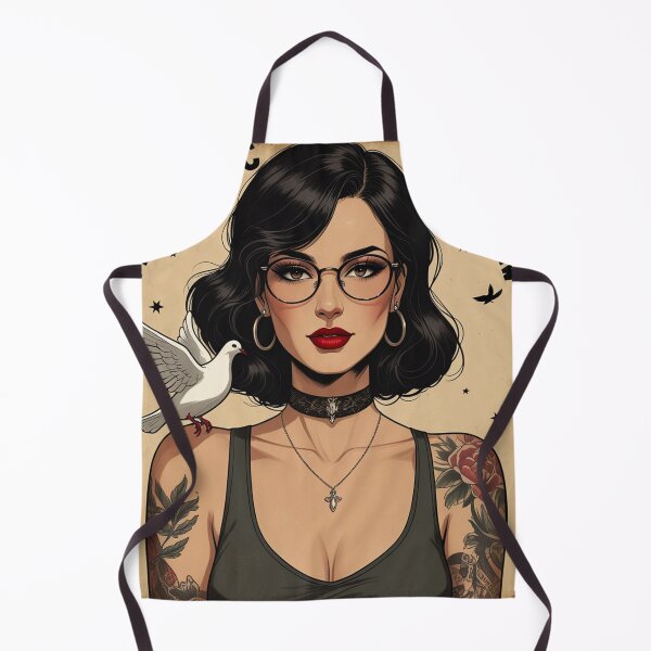 Item preview, The Magic Show rustic Magic Circus Poster with beautiful Tattooed Girl designed and sold by Vintage Designs +.