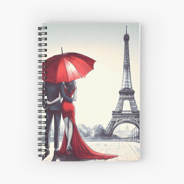 Item preview, Parisian Love Under Red Umbrella designed and sold by inkNext.