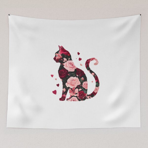 Item preview, Romantic Floral Cat designed and sold by m-y-A-I-A-R-T-.