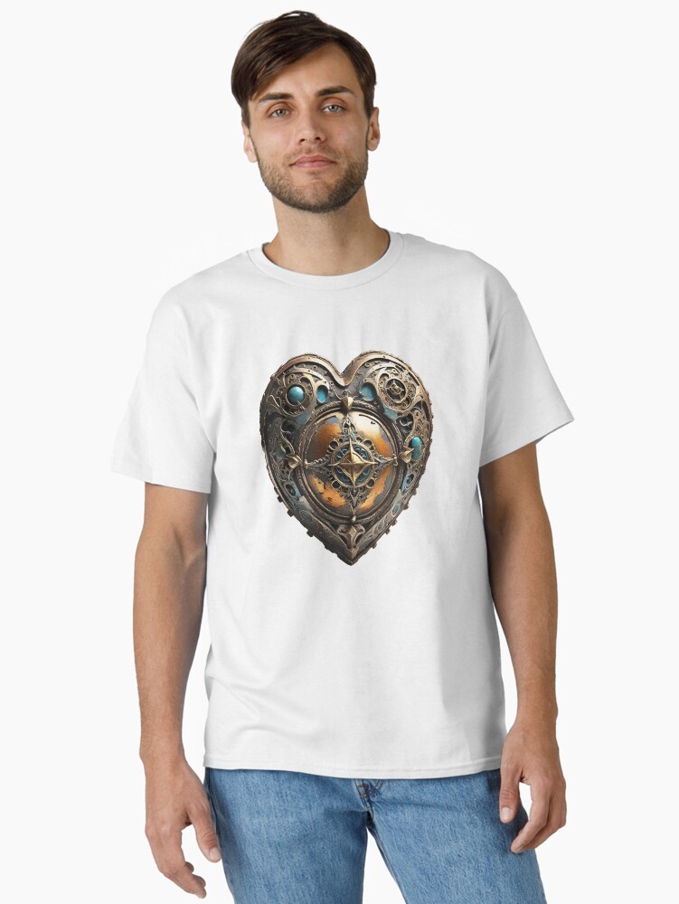 Thumbnail 1 of 7, Classic T-Shirt, Whimsical Heart Print: Celebration of Love and Creativity designed and sold by starchim01.
