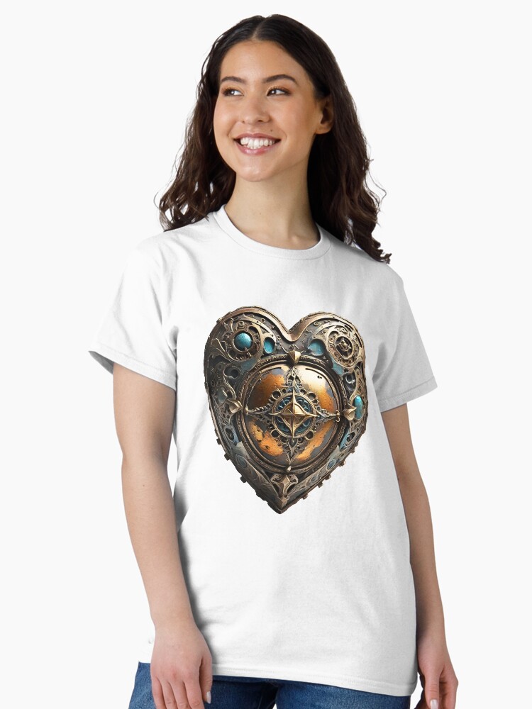 Thumbnail 2 of 7, Classic T-Shirt, Whimsical Heart Print: Celebration of Love and Creativity designed and sold by starchim01.