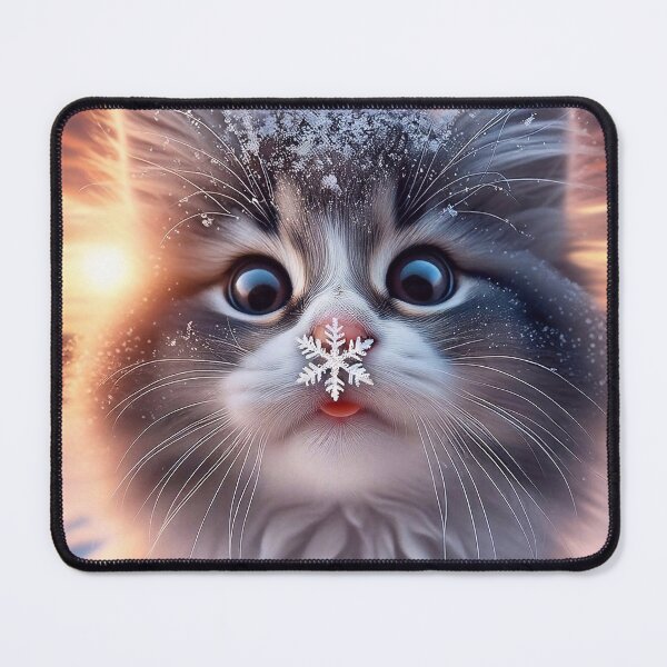 Item preview, Cat with a Snowflake on the Nose designed and sold by M-Y-A-R-T-.