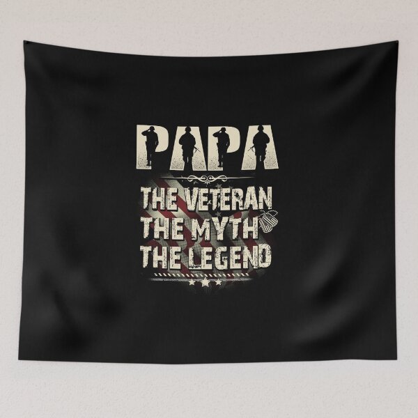 Item preview, PAPA The Veteran The Myth The Legend designed and sold by StreetArtPro.