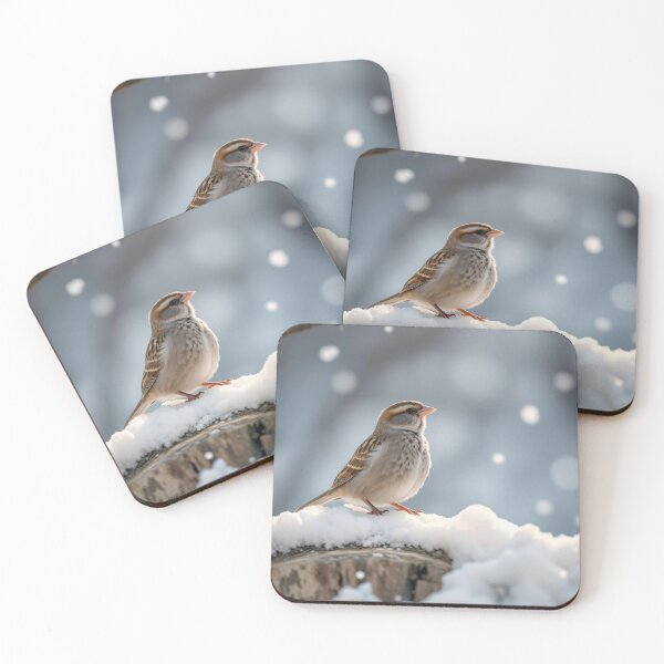 Item preview, Snowy Sparrow designed and sold by Jasna Dragun.