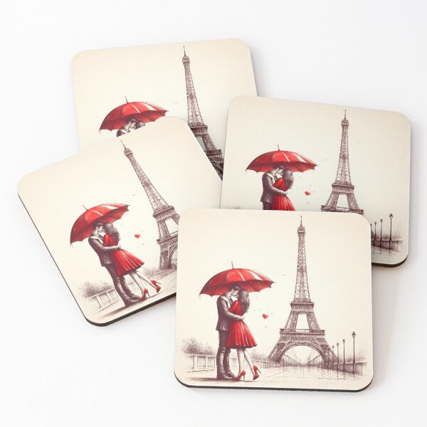 Item preview, Romantic Embrace Under Parisian Skies designed and sold by inkNext.