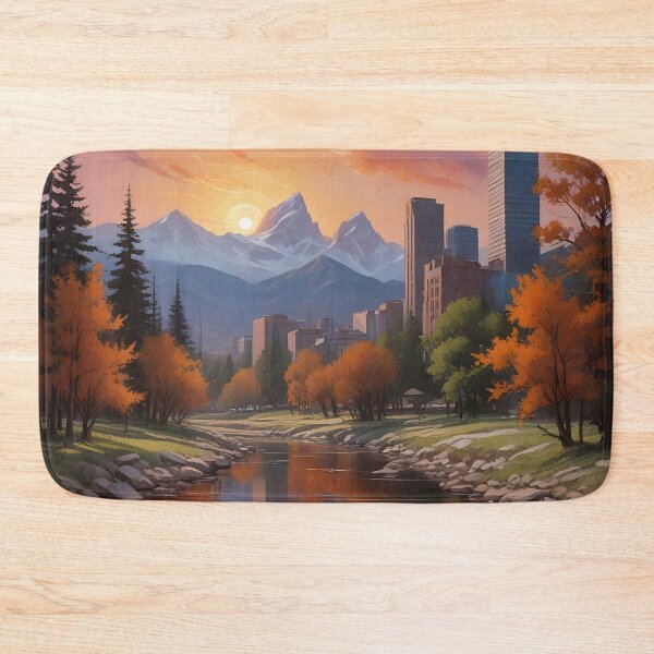Item preview, Denver, Colorado: Sunset Skyline & Rocky Mountain Reflections designed and sold by LSVart.