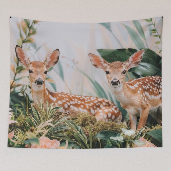 Item preview, Whispering Woods: Fawns in Blooming Meadow designed and sold by regnumsaturni.