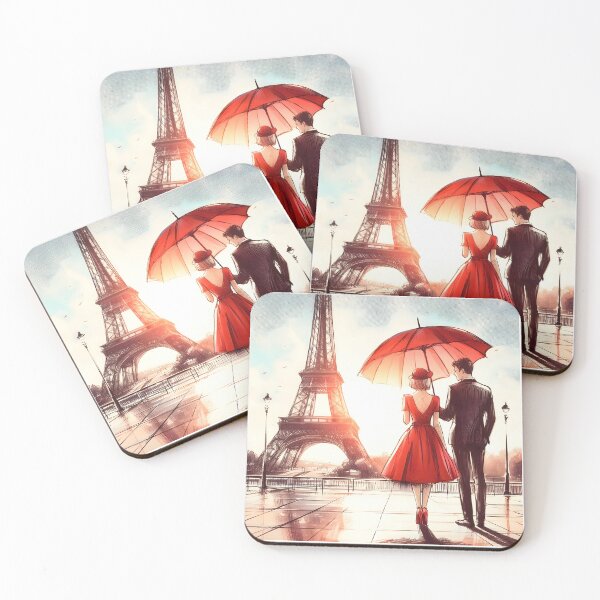 Item preview, Romantic Embrace Under Parisian Skies designed and sold by inkNext.
