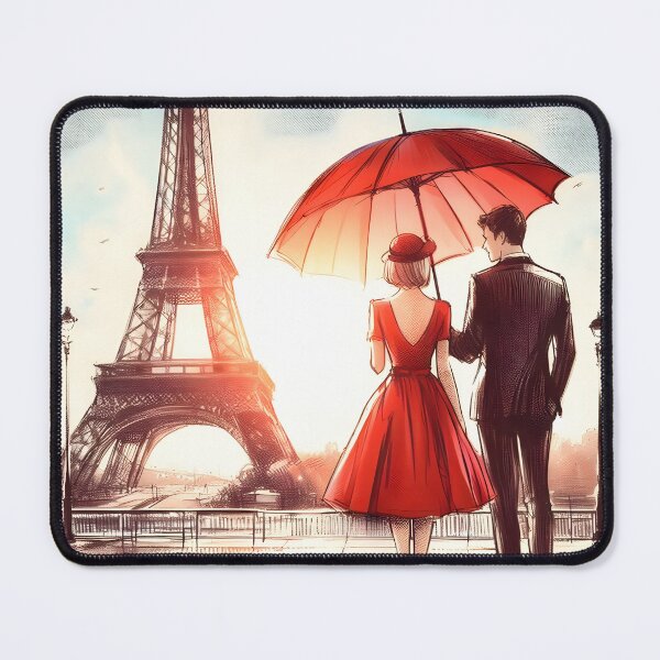 Item preview, Romantic Embrace Under Parisian Skies designed and sold by inkNext.