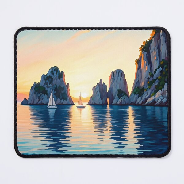 Item preview, Faraglioni, Capri: Limestone Sea Stacks at Sunset designed and sold by LSVart.