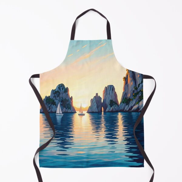 Item preview, Faraglioni, Capri: Limestone Sea Stacks at Sunset designed and sold by LSVart.