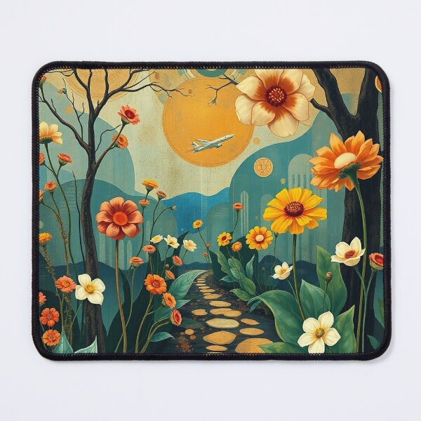 Item preview, A Beautiful Flower Garden painting inspired by Gustav Klimt designed and sold by Vintage Designs +.