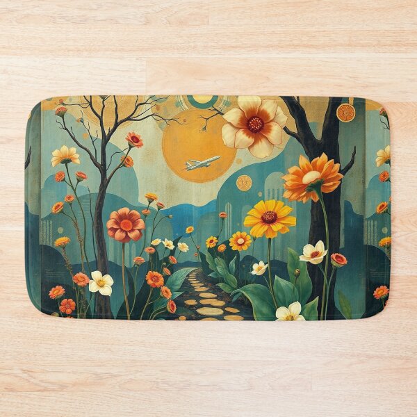 Item preview, A Beautiful Flower Garden painting inspired by Gustav Klimt designed and sold by Vintage Designs +.