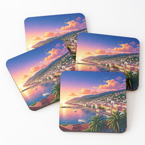Item preview, Funchal, Madeira: Sunset Over Coastal Charm designed and sold by LSVart.