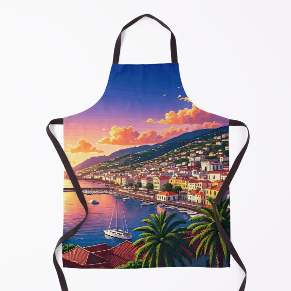 Item preview, Funchal, Madeira: Sunset Over Coastal Charm designed and sold by LSVart.