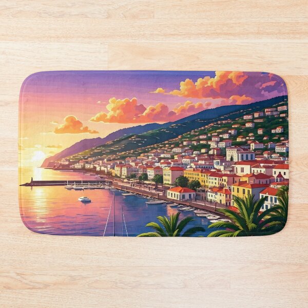 Item preview, Funchal, Madeira: Sunset Over Coastal Charm designed and sold by LSVart.