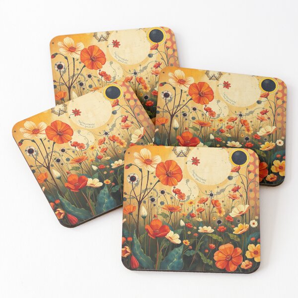 Item preview,  A Beautiful Flower Garden painting inspired by Gustav Klimt designed and sold by Vintage Designs +.