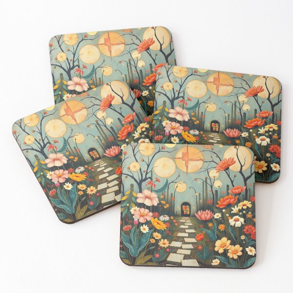 Item preview,  A Beautiful Flower Garden painting inspired by Gustav Klimt designed and sold by Vintage Designs +.
