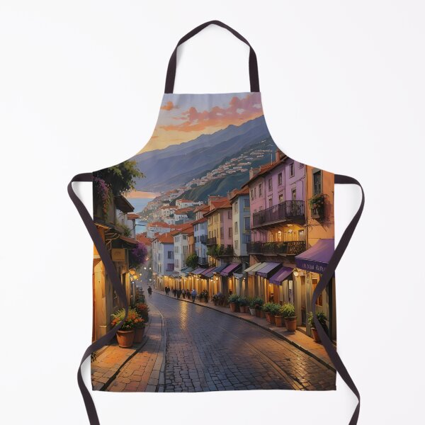 Item preview, Funchal, Madeira: Sunset on Charming Cobblestone Streets designed and sold by LSVart.