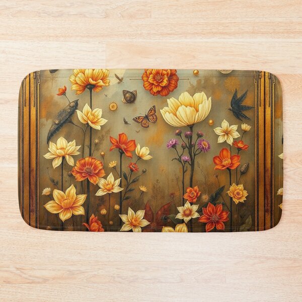Item preview,  A Beautiful Flower Garden painting inspired by Gustav Klimt designed and sold by Vintage Designs +.