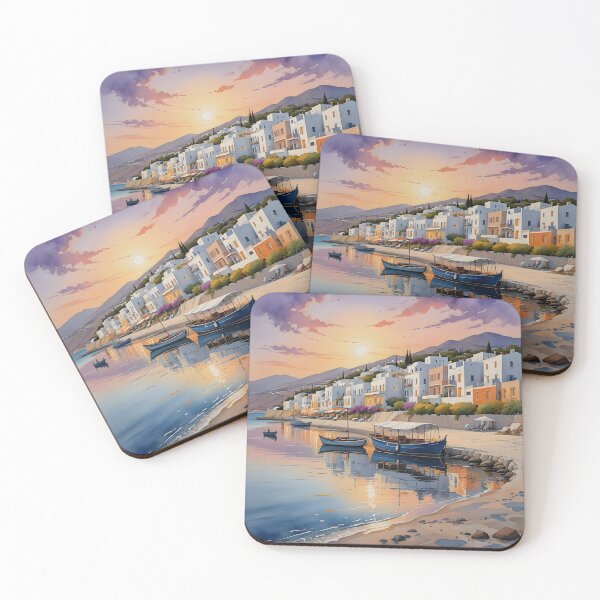 Item preview, Golden Beach on Paros Island: Sunset Splendor designed and sold by LSVart.