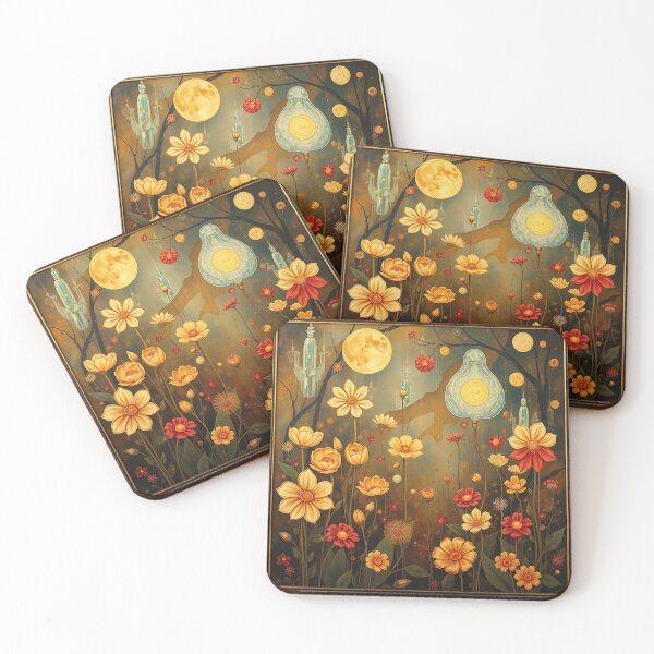 Item preview,  A Beautiful Flower Garden painting inspired by Gustav Klimt designed and sold by Vintage Designs +.