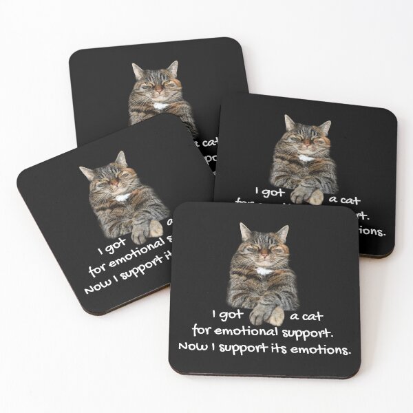 Item preview, I got a cat for emotional support. Now I support its emotions. designed and sold by chromavibes-art.