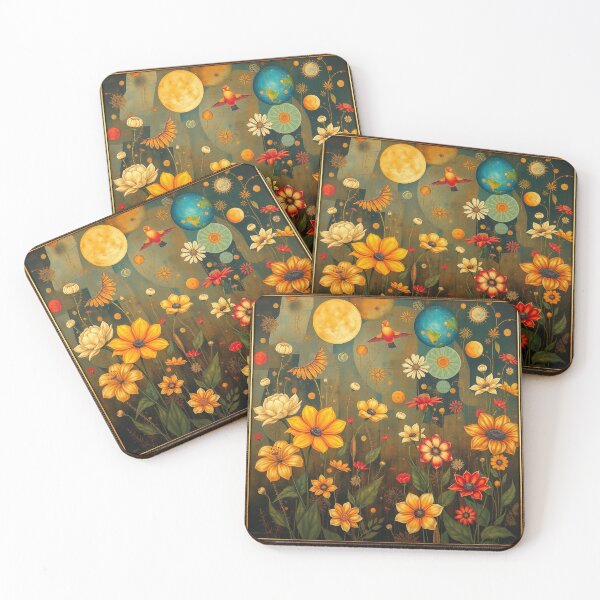 Item preview,  A Beautiful Flower Garden painting inspired by Gustav Klimt designed and sold by Vintage Designs +.