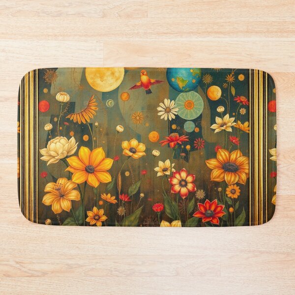 Item preview,  A Beautiful Flower Garden painting inspired by Gustav Klimt designed and sold by Vintage Designs +.