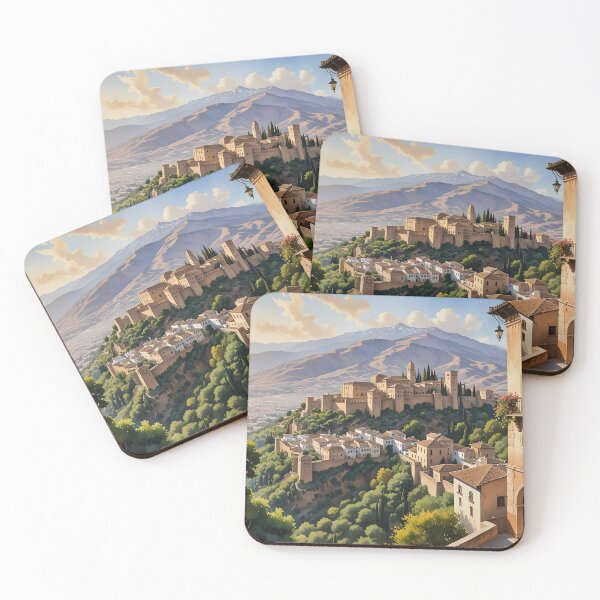 Item preview, Granada, Spain: Majestic Alhambra with Sierra Nevada Vista designed and sold by LSVart.