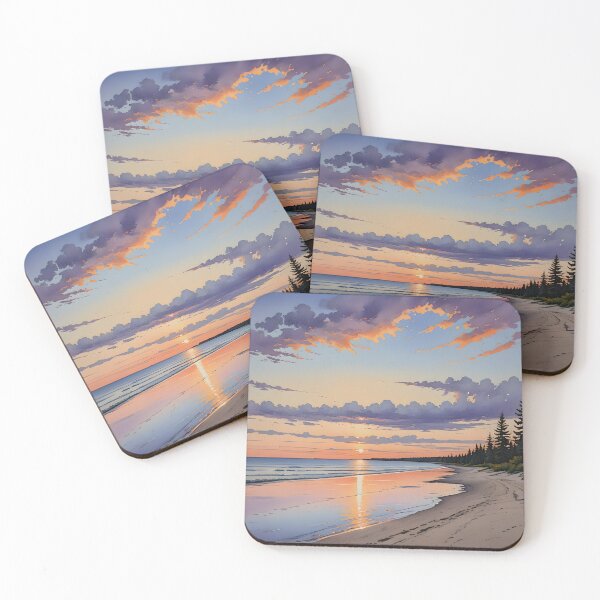 Item preview, Grand Beach, Manitoba: Sunset Tranquility on Lake Winnipeg designed and sold by LSVart.