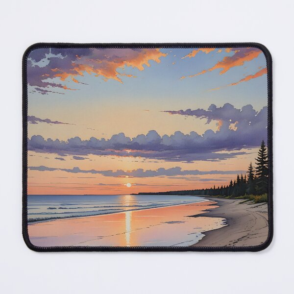 Item preview, Grand Beach, Manitoba: Sunset Tranquility on Lake Winnipeg designed and sold by LSVart.