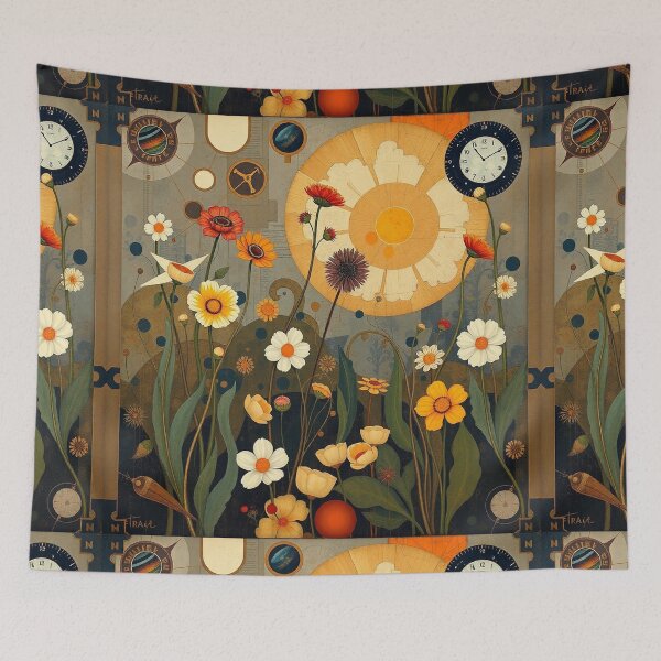 Item preview,  A Beautiful Flower Garden painting inspired by Gustav Klimt designed and sold by Vintage Designs +.