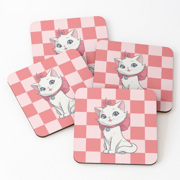 Item preview, Lindo gatito blanco con lazo rosa: estética gatuna dulce y femenina para el día de San Valentín designed and sold by MuseAI.