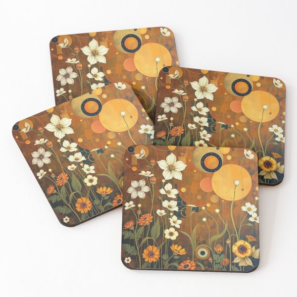 Item preview,  A Beautiful Flower Garden painting inspired by Gustav Klimt designed and sold by Vintage Designs +.