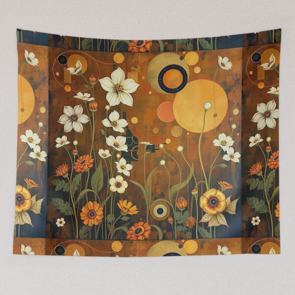 Item preview,  A Beautiful Flower Garden painting inspired by Gustav Klimt designed and sold by Vintage Designs +.