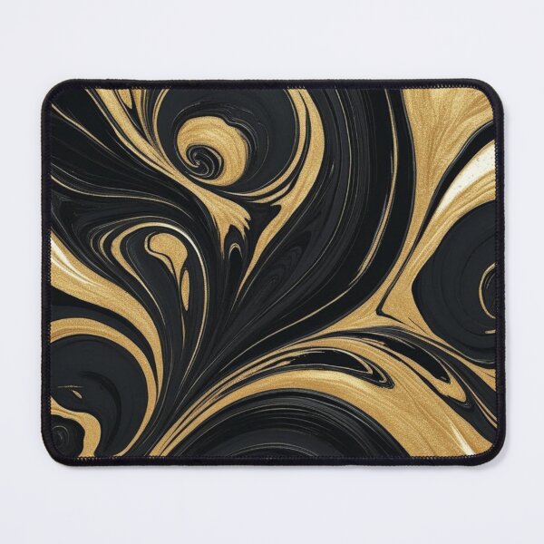Item preview, A black and gold marbling design  designed and sold by Summer Sunshine.