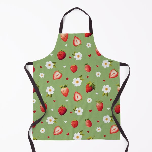 Aperçu de l'œuvre Fraises et fleurs (vert) créée et vendue par Studio Vickn.