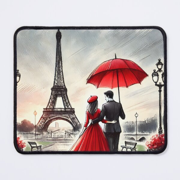 Item preview, Romantic Stroll in Parisian Rain designed and sold by inkNext.