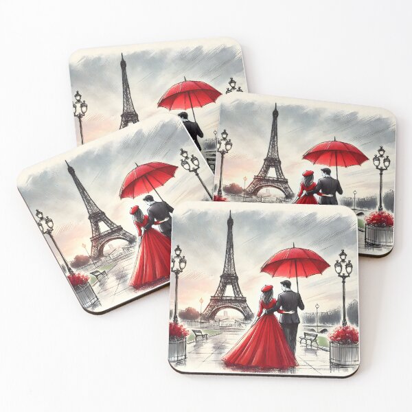 Item preview, Romantic Stroll in Parisian Rain designed and sold by inkNext.