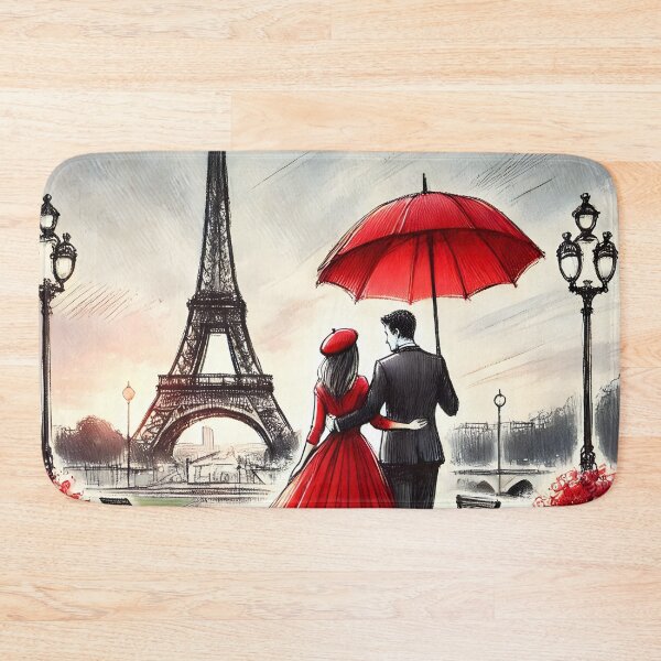 Item preview, Romantic Stroll in Parisian Rain designed and sold by inkNext.
