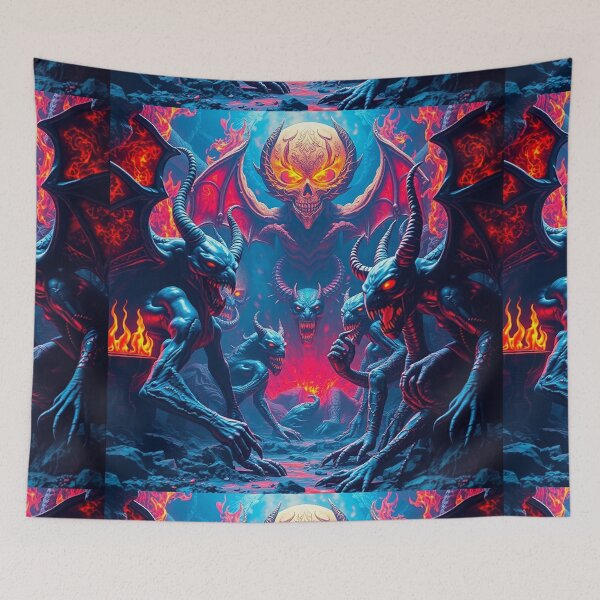 Item preview,  The Denizen Demons of Hell a Hellscape cool design designed and sold by Vintage Designs +.