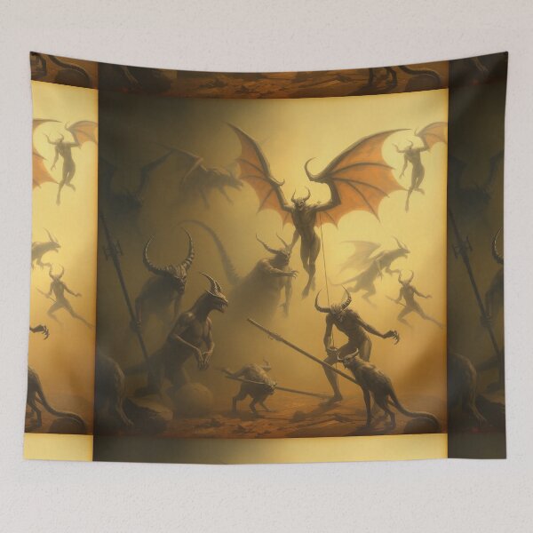 Item preview,  The Denizen Demons of Hell a Hellscape cool design designed and sold by Vintage Designs +.